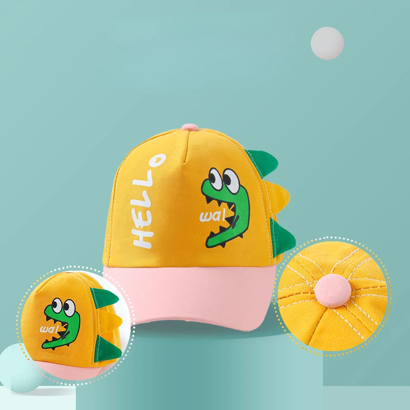 Cute Dinosaur Baby Bucket & Baseball Hat for Summer