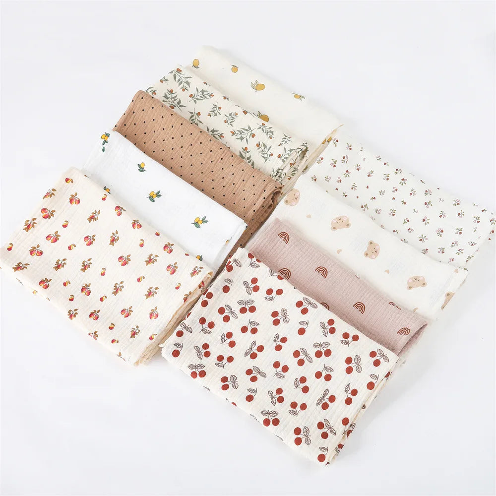 Cotton Squares Baby Swaddle Blanket (80X65cm)