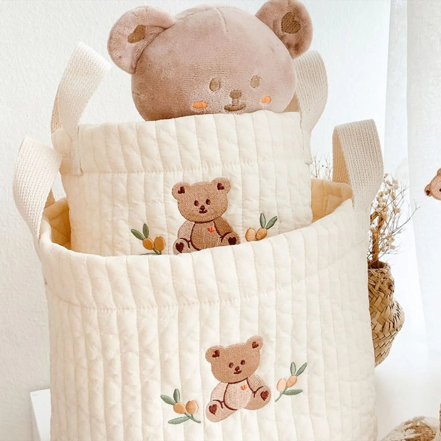 Baby Bear Embroidery Diaper Bag (Large & Small)