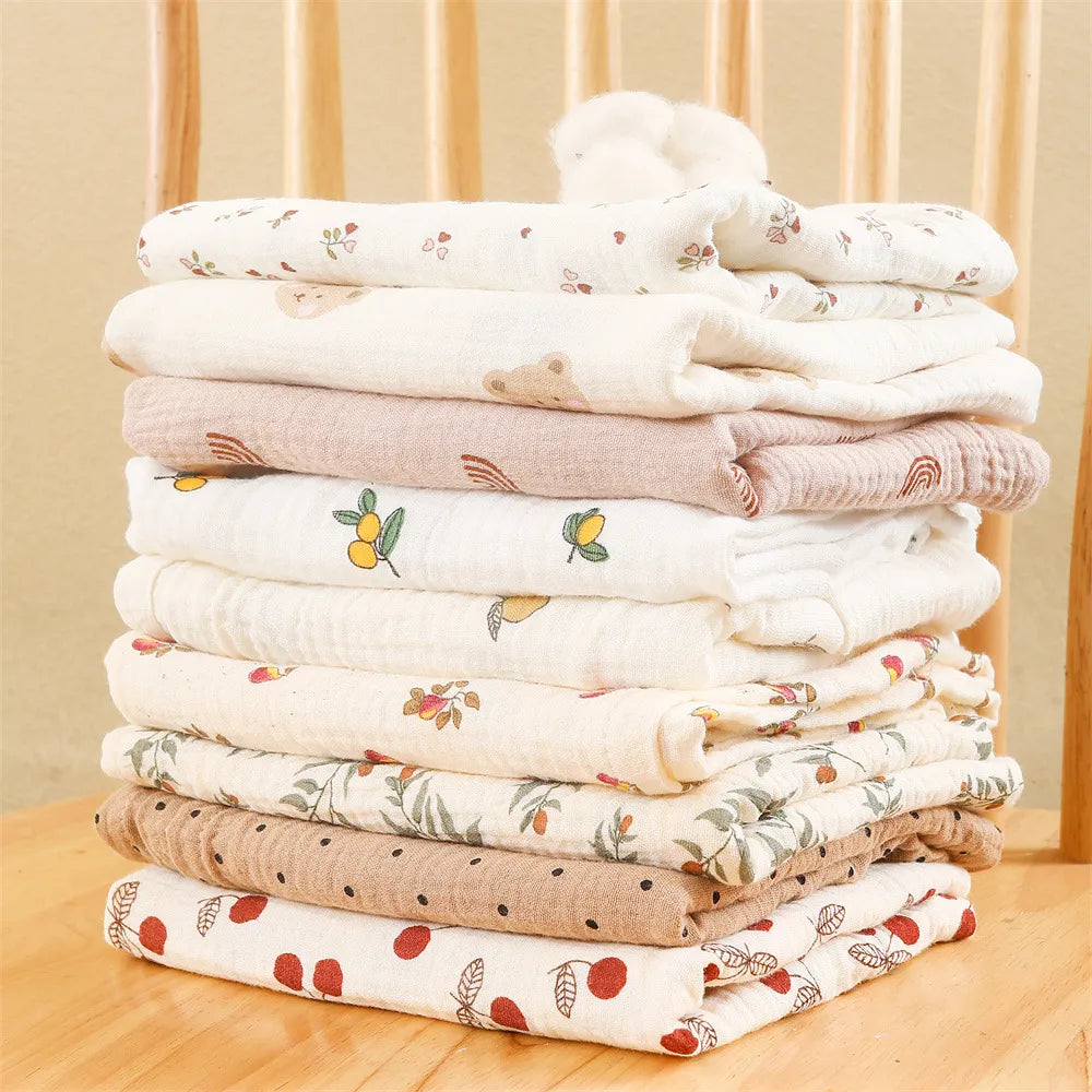 Cotton Squares Baby Swaddle Blanket (80X65cm)