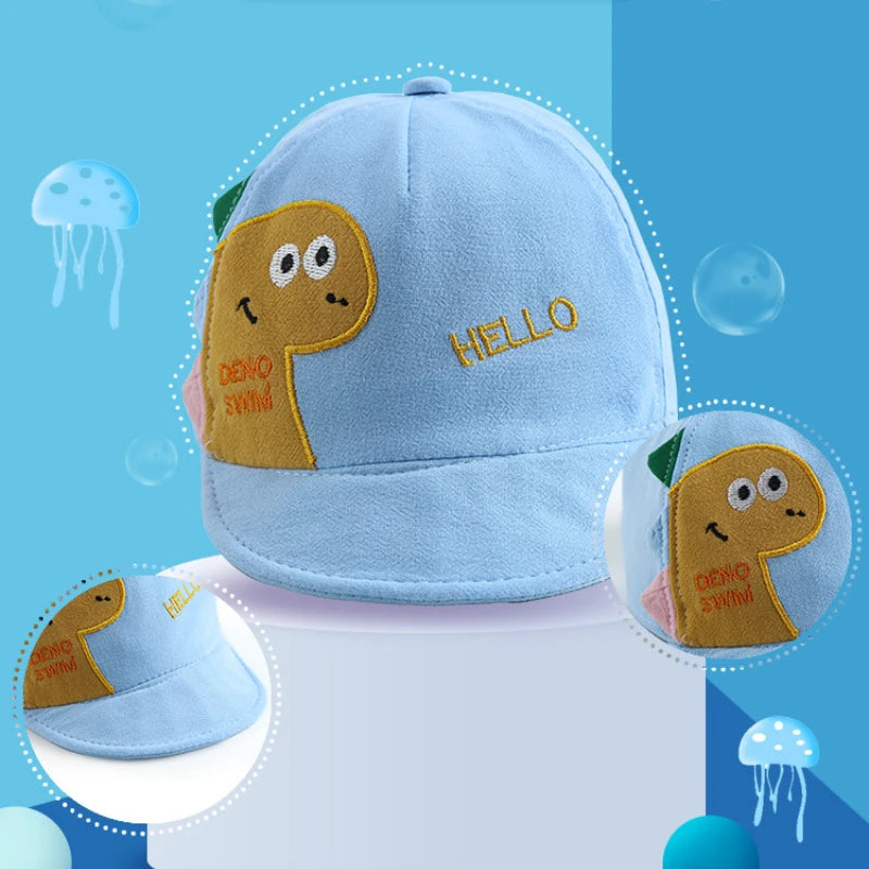 Cute Dinosaur Baby Bucket & Baseball Hat for Summer